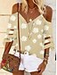 Χαμηλού Κόστους Γυναικείες Μπλούζες &amp; Πουκάμισα-Γυναικεία Πουκάμισο Μπλούζα Μαύρο Βυσσινί Πράσινο του τριφυλλιού Φλοράλ Λουλούδι Μακρυμάνικο Καθημερινά Τιράντες Κανονικό