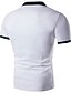 preiswerte Polo-Shirts für Herren-Herren Golfhemd Tennishemd Einfarbig Patchwork Kurzarm Alltag Oberteile Geschäftlich Grundlegend Hemdkragen Weiß Schwarz / Arbeit