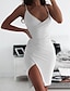 cheap Design Party Dresses-Women&#039;s Party Dress Holiday Dress Bodycon Mini Dress Black Pink Wine Sleeveless Pure Color Ruched Summer Spring V Neck Fashion Party Vacation Summer Dress 2022 S M L XL XXL