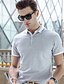 cheap Men&#039;s Polos-Men&#039;s Polo Solid Colored Short Sleeve Daily Tops Black Beige Gray