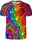 cheap Men&#039;s 3D T-shirts-Men&#039;s T shirt Graphic Abstract Tops Blue