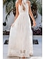 رخيصةأون فساتين طويلة-نسائي فستان حمالة فستان طويل أبيض أزرق فاتح بدون كم بدون ظهر الصيف حار 2021 S M L XL