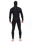 cheap Wetsuits &amp; Diving Suits-YON SUB Men&#039;s Full Wetsuit 5mm SCR Neoprene Diving Suit Thermal Warm UPF50+ Quick Dry High Elasticity Long Sleeve Full Body Front Zip Hooded - Swimming Diving Surfing Scuba Solid Color Winter Spring
