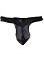 cheap Men&#039;s Briefs Underwear-Men&#039;s 1 Piece Mesh G-string Underwear - Normal Low Waist Black Red M L XL
