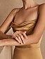 cheap Prom Dresses-Sheath / Column Beautiful Back Elegant Engagement Prom Dress Spaghetti Strap Sleeveless Floor Length Satin with Sleek 2022