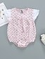 cheap Baby Girls&#039; One-Piece-Baby Girls&#039; Active Basic Print Short Sleeves Bodysuit Blushing Pink