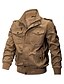 cheap Men&#039;s Outerwear-Men&#039;s Jacket Embroidered Regular Plus Size Coat Black Army Green Khaki Daily Military Fall Stand Collar M L XL XXL 3XL 4XL / Winter / Spring / Long Sleeve / Cotton