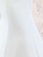 abordables Vestidos de novia-Sala Casual Vestidos de novia Hasta el Suelo Corte Trompeta / Sirena Manga Corta Hombros Caídos Satén Con 2023 Vestidos de novia