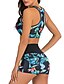 cheap Wetsuits &amp; Diving Suits-Women&#039;s Two Piece Swimsuit Swimwear Quick Dry Breathable Sleeveless 2 Piece - Swimming Water Sports Optical Illusion Summer / Stretchy