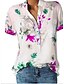cheap Women&#039;s Blouses &amp; Shirts-Women&#039;s Blouse Graphic Daily Weekend Blouse Shirt Short Sleeve V Neck Green White Gray S / Summer