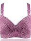 cheap Women&#039;s Sleep &amp; Lounge-Women&#039;s Curve Plus Size Push Up Bra Valentine&#039;s Day Fall Winter Full Coverage Bra Black Purple Pink Size US36B US44C