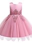 cheap Flower Girl Dresses-Princess / Ball Gown Knee Length Party / Wedding Flower Girl Dresses - Lace / Satin / Tulle Sleeveless Jewel Neck with Appliques
