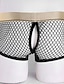 cheap Men&#039;s Exotic Underwear-Men&#039;s 1 Piece Cut Out / Mesh Boxers Underwear - Normal Low Waist White Black Blue S M L