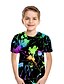 cheap Tees &amp; Shirts-Kids Boys&#039; T shirt Tee Short Sleeve Color Block Children Tops Streetwear White Black Blue