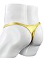 cheap Men&#039;s Briefs Underwear-Men&#039;s 1 Piece Basic G-string Underwear - Normal Low Waist Gold Silver One-Size