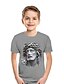 billige T -skjorter og skjorter-Barn Gutt T-skjorte Kortermet Geometrisk Barn Topper Gatemote Hvit Svart Blå