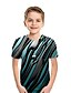 cheap Tees &amp; Shirts-Kids Boys&#039; Tee Short Sleeve Geometric Children Tops Streetwear Black Blue Red