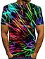 preiswerte Geometrical-Herren Hemd T Shirt Graphic Rundhalsausschnitt Regenbogen Übergröße Täglich Ausgehen Kurzarm Bedruckt Bekleidung Strassenmode Übertrieben