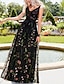 cheap Wedding Guest Dresses-A-Line Special Occasion Dresses Empire Dress Wedding Guest Holiday Floor Length Sleeveless V Neck Organza V Back with Pattern / Print 2024