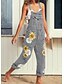 cheap Women&#039;s Overalls-Women&#039;s Jumpsuit Floral Regular Fit Blue Gray Pink S M L