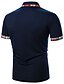 cheap Classic Polo-Men&#039;s Polo Shirt Golf Shirt Tennis Shirt Collar Basic Vintage Streetwear Fall Short Sleeve Navy Blue Solid Colored Collar Button Down Collar School Work Patchwork Clothing Clothes Polyester Basic
