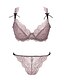 cheap Bras-Women&#039;s Push-up Lace Bras Underwire Bra 3/4 Cup Bra &amp; Panty Set Textured Fashion White Black Purple