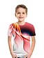 billige Toppe-Børn Drenge T-shirt Kortærmet Patchwork 3D Print Farveblok Geometrisk Trykt mønster Blå Lilla Gul Børn Toppe Sommer Aktiv Gade Sport Nytår