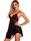 cheap Sexy Lingerie-Women&#039;s Backless Mesh Lace Suits Nightwear Patchwork Purple / Wine / Green S M L