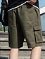 cheap Shorts-Men&#039;s Basic Breathable Outdoor Daily Holiday Shorts Tactical Cargo Pants Solid Colored Knee Length Drawstring Black Army Green Khaki