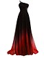 cheap Prom Dresses-A-Line Color Block Sparkle Engagement Prom Dress One Shoulder Sleeveless Sweep / Brush Train Chiffon with Pleats Crystals 2021