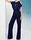 cheap Evening Dresses-Jumpsuits Minimalist Elegant Engagement Formal Evening Dress Jewel Neck Short Sleeve Floor Length Chiffon with Sleek 2022