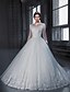 cheap Wedding Dresses-Reception Wedding Dresses A-Line Off Shoulder Long Sleeve Court Train Lace Bridal Gowns With Appliques 2024