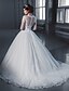 cheap Wedding Dresses-Reception Wedding Dresses A-Line Off Shoulder Long Sleeve Court Train Lace Bridal Gowns With Appliques 2024