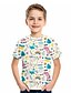 זול חולצות-ילדים בנים טישירט שרוולים קצרים חיה דפוס יְלָדִים צמרות בסיסי בז&#039;