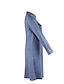 cheap Mini Dresses-Women&#039;s Denim Shirt Dress Blue Long Sleeve Pure Color Winter Fall Shirt Collar Hot Casual Fall Dress S M L XL XXL 3XL / Winter Dress