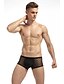 זול תחתוני גברים אקזוטיים-בגדי ריקוד גברים חלק 1 רשת / בסיסי בוקסר / תחתונים - נורמלי מותן נמוך שחור M L XL
