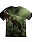preiswerte Oberteile-Kinder Jungen T-Shirt Kurzarm Dinosaurier Tier Druck Grün Kinder Oberteile Sommer Grundlegend Cool