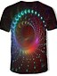 cheap Men&#039;s Casual T-shirts-Men&#039;s Visual Deception T-shirt Short Sleeve Daily Tops Basic Round Neck Rainbow