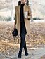 cheap Women&#039;s Coats &amp; Trench Coats-Women&#039;s Stand Collar Coat Long Solid Colored Daily Wine Khaki Gray S M L XL