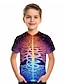 cheap Tees &amp; Shirts-Kids Boys&#039; T shirt Tee Short Sleeve Tie Dye Rainbow Children Tops Basic Holiday