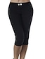 cheap Leggings-Women&#039;s Basic Essential Capri shorts Slacks Classic Capris Pants Office / Career Dailywear Micro-elastic Solid Colored Mid Waist Slim Green White Black Blue Khaki S M L XL XXL