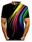 preiswerte Geometrical-Herren Hemd T Shirt Graphic Rundhalsausschnitt Regenbogen Täglich Kurzarm Bedruckt Bekleidung Basic