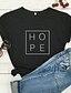 Χαμηλού Κόστους Γυναικεία T-Shirts-Γυναικεία Μπλουζάκι Γραφική Κείμενο Γραφικά Σχέδια Στάμπα Στρογγυλή Λαιμόκοψη Βασικό Άριστος 100% Βαμβάκι Βυσσινί Μαύρο Ρουμπίνι