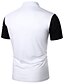 baratos Pólos para Homem-Homens Diário Camisa de golfe Camisa de tênis Bloco de cor Patchwork Manga Curta Blusas Básico Preto Vermelho / Trabalho