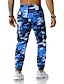 cheap Men&#039;s Pants &amp; Shorts-Men&#039;s Tactical Cargo Trousers Full Length Pants Micro-elastic Camouflage Mid Waist Loose Blue Orange Light gray Red S M L XL XXL / Fall / Spring