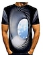 billiga Geometrisk-Herr Skjorta T-shirt Grafisk 3D Print Rund hals Blå Grön Rosenröd Grå 3D-tryck Dagligen Kortärmad Mönster Kläder Grundläggande