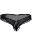 cheap Men&#039;s Exotic Underwear-Men&#039;s 1 Piece Cut Out / Mesh / Lace Briefs Underwear / G-string Underwear - Normal Low Waist Black Red One-Size