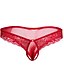 cheap Men&#039;s Exotic Underwear-Men&#039;s 1 Piece Cut Out / Mesh / Lace Briefs Underwear / G-string Underwear - Normal Low Waist Black Red One-Size