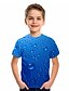 cheap Tops-Kids Boys&#039; T shirt Tee Short Sleeve Optical Illusion Color Block Geometric Print Blue Children Tops Summer Basic Holiday Streetwear