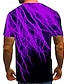 abordables Geometrical-éclairs hommes chemise graphique tee abstrait col rond vert violet jaune blanc quotidien manches courtes imprimé vêtements vêtements basique exagéré t-shirt décontracté bleu coton